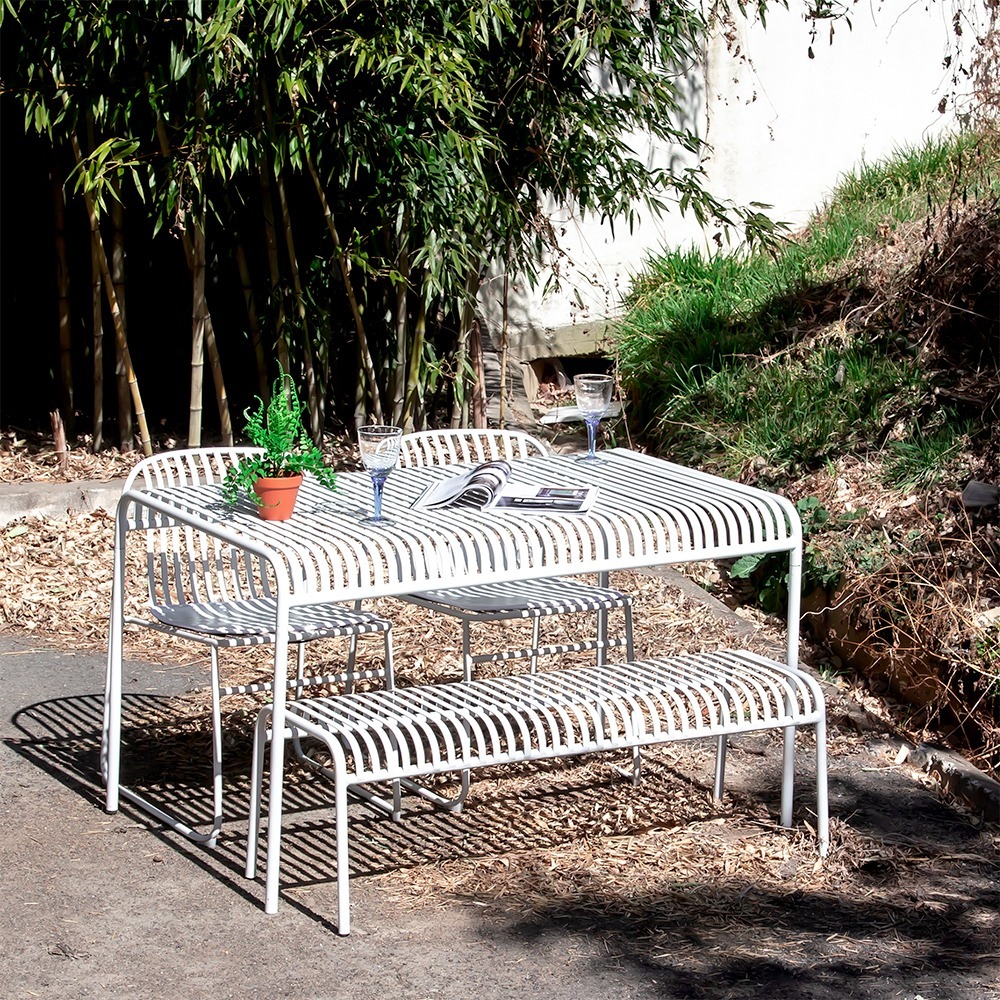 영가구바젤 코나 4인용 야외 철제 의자 식탁 테이블 벤치 세트