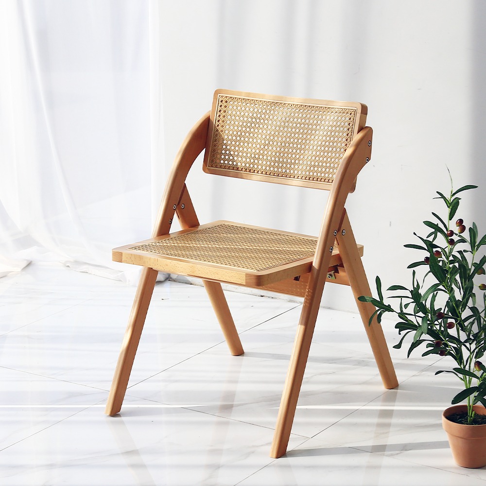 자체브랜드라트 레이카 카페의자 접이식 디자인 라탄 의자