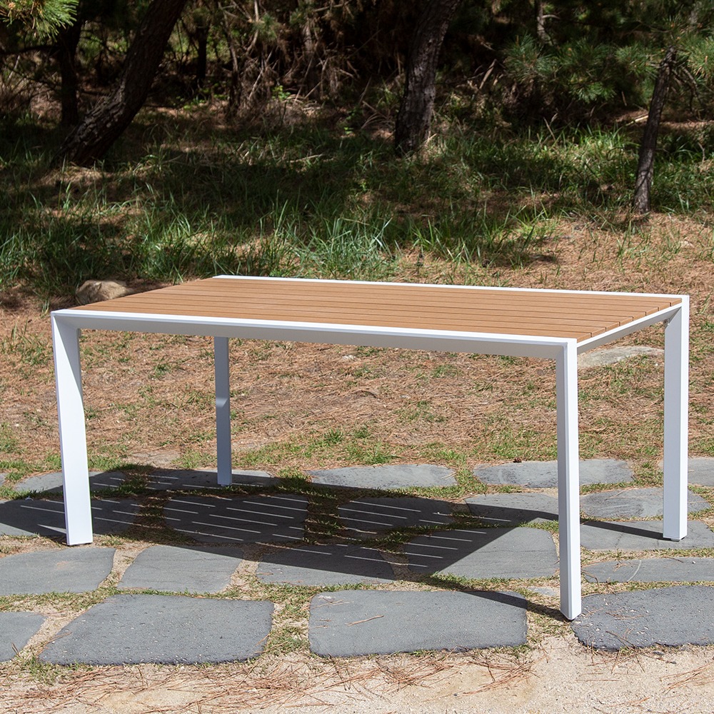 영가구[B급상품]넬프 그라운드 알루미늄 야외용 카페 정원 테라스 테이블
